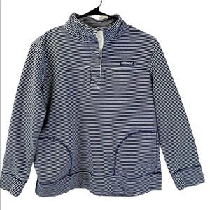 State of Mind Arkansas Sweatshirt Blue & White Stripes Sz Small‎
